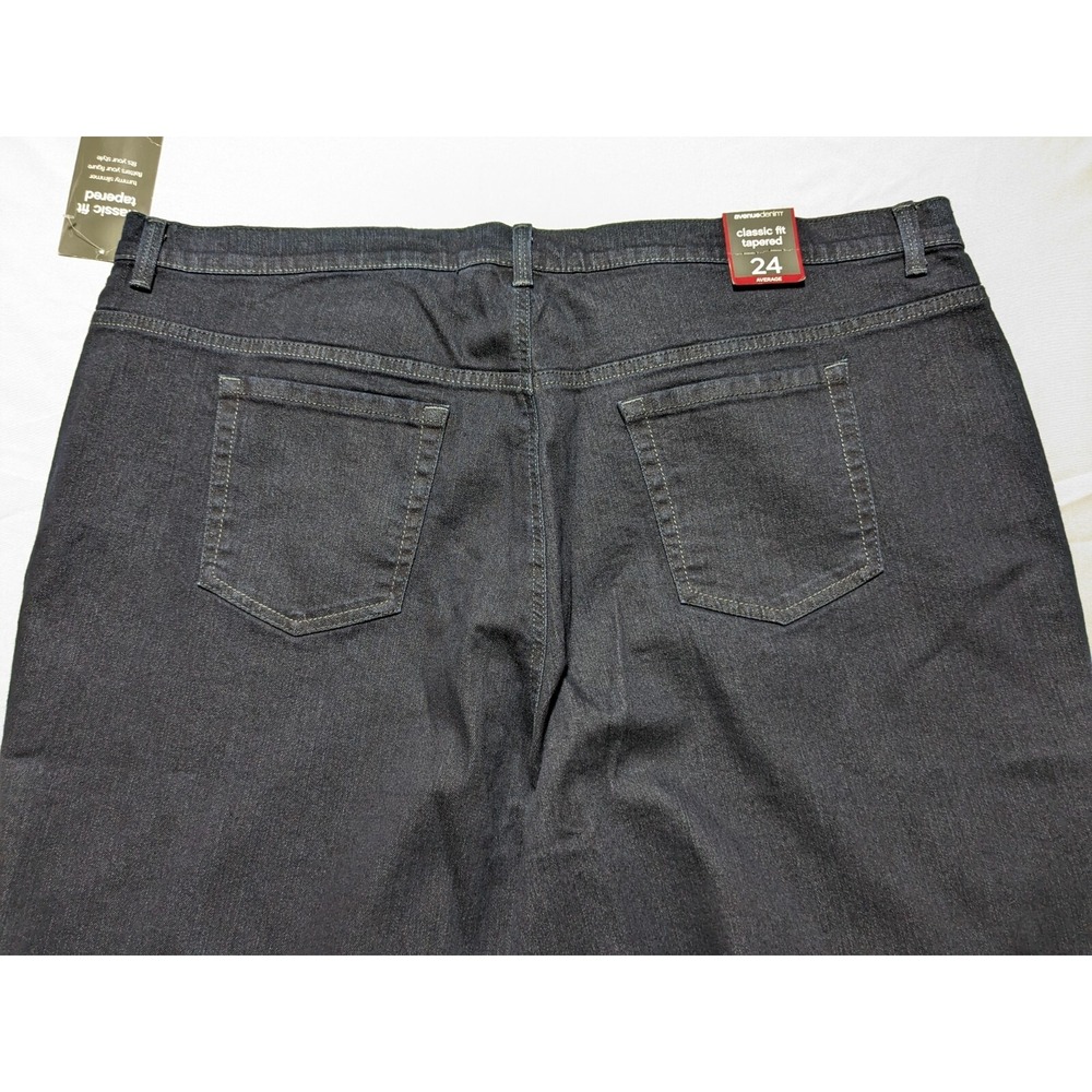AVENUE DENIM CLASSIC TAPERED Women Plus 24 Average Cotton Poly Stretch Jeans NEW - Picture 14 of 16